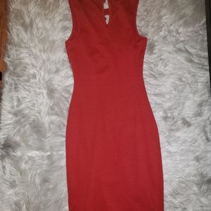 Fashion Nova Dark Rust Dress - Medium